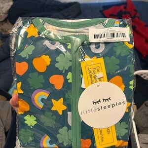 Little Sleepies Lucky st. Patrick’s day print zippy